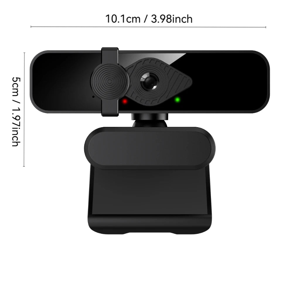 4K Ultra HD Webcam with Noise-Canceling Mic & Privacy Cover