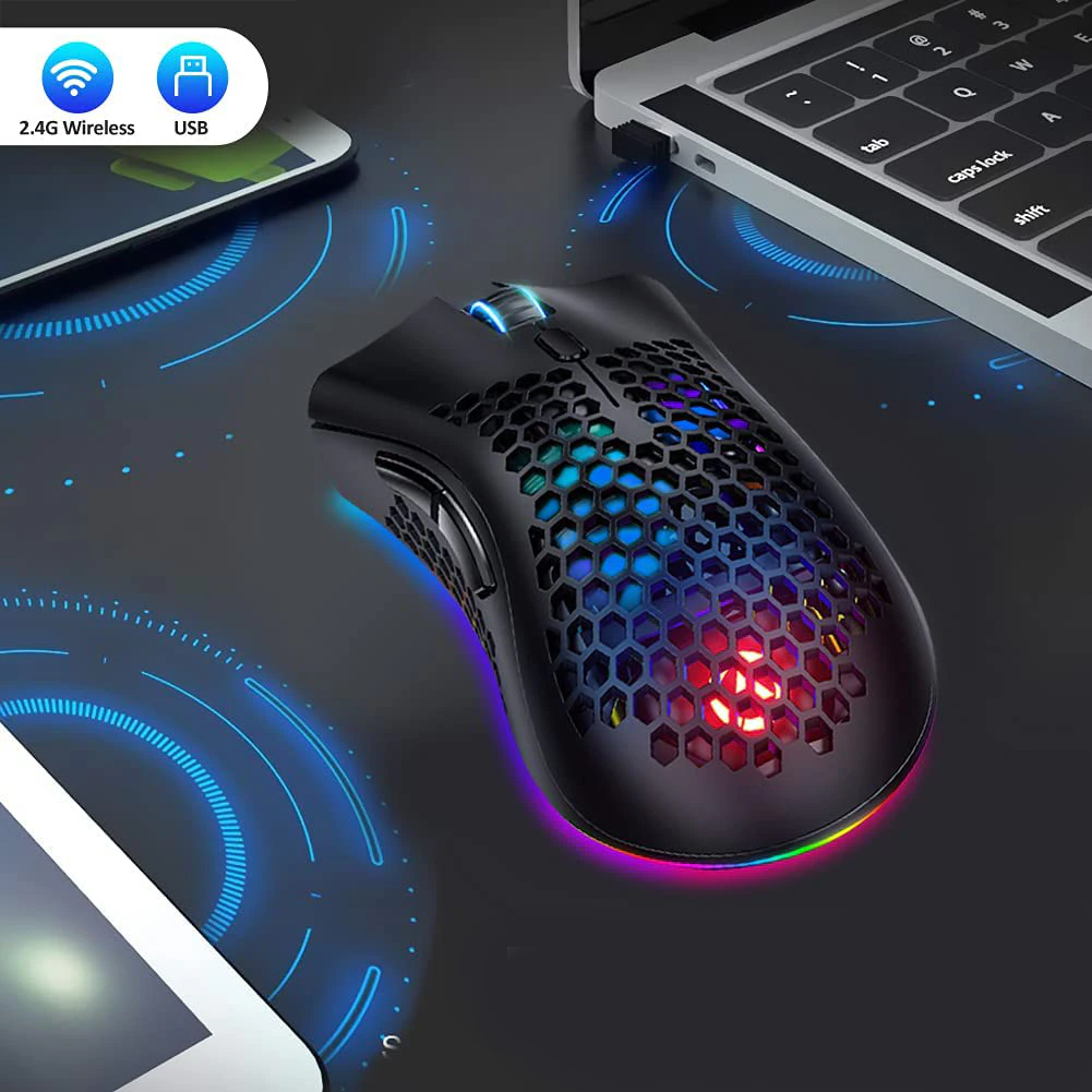 Rechargeable 7-Color LED Gaming Mouse
