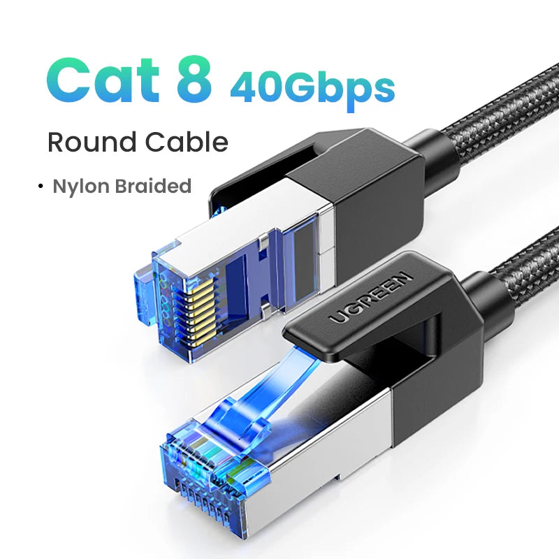 UGREEN CAT 8 Ethernet Cable — 40Gbps Braided Gaming Cable