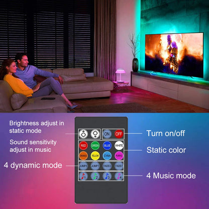 NexusVault TV & Monitor Bias Lighting — USB RGB LED Strip