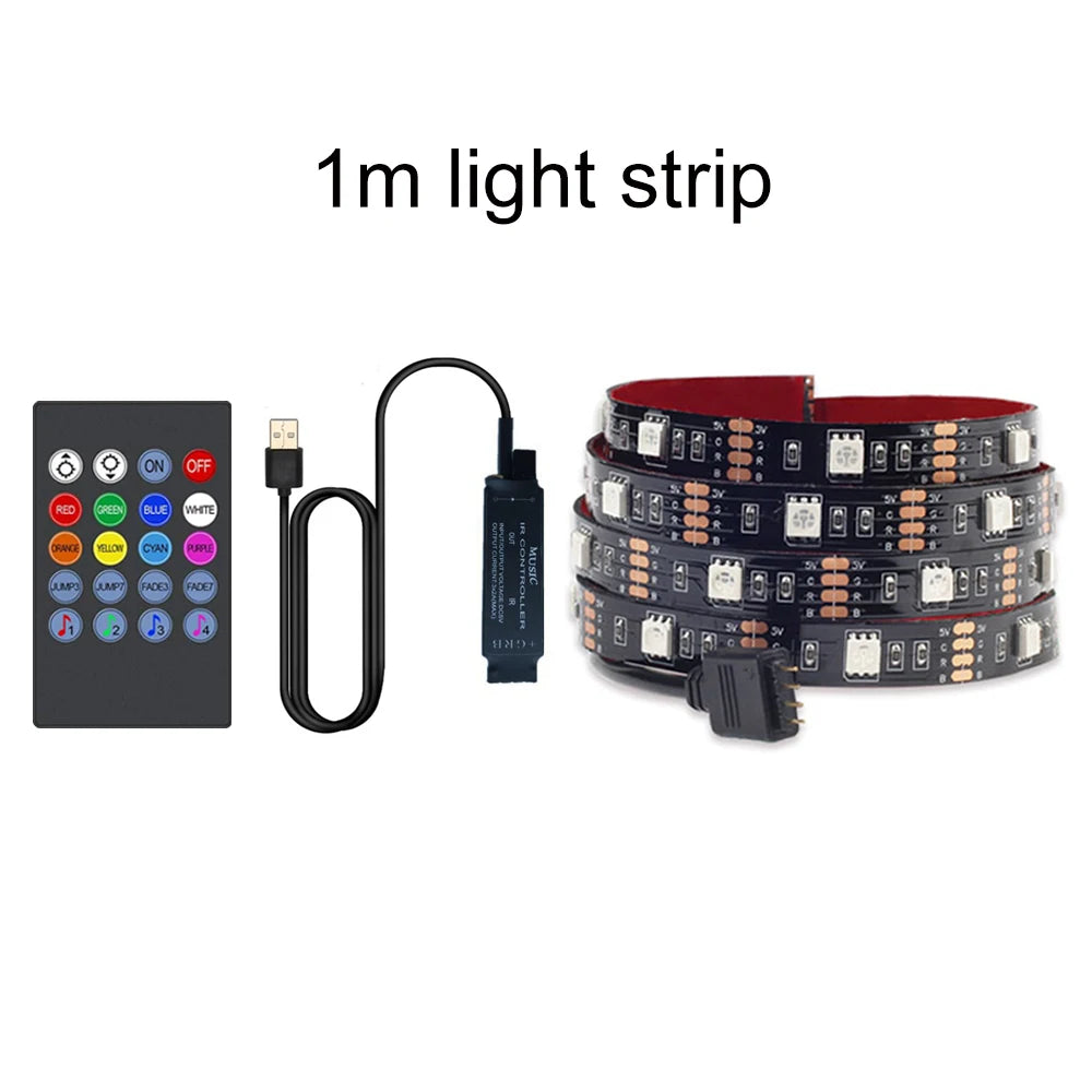 NexusVault TV & Monitor Bias Lighting — USB RGB LED Strip