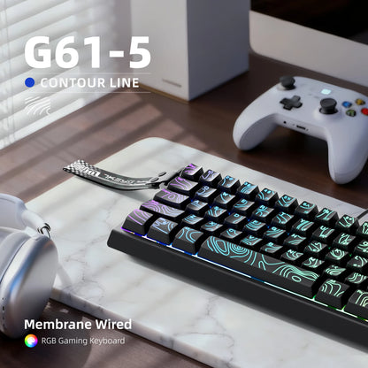 60% Wired RGB Gaming Keyboard — Compact 61-Key