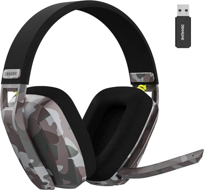 BINNUNE Dual-Mode Wireless Gaming Headset — 2.4GHz & Bluetooth, 48Hr Battery