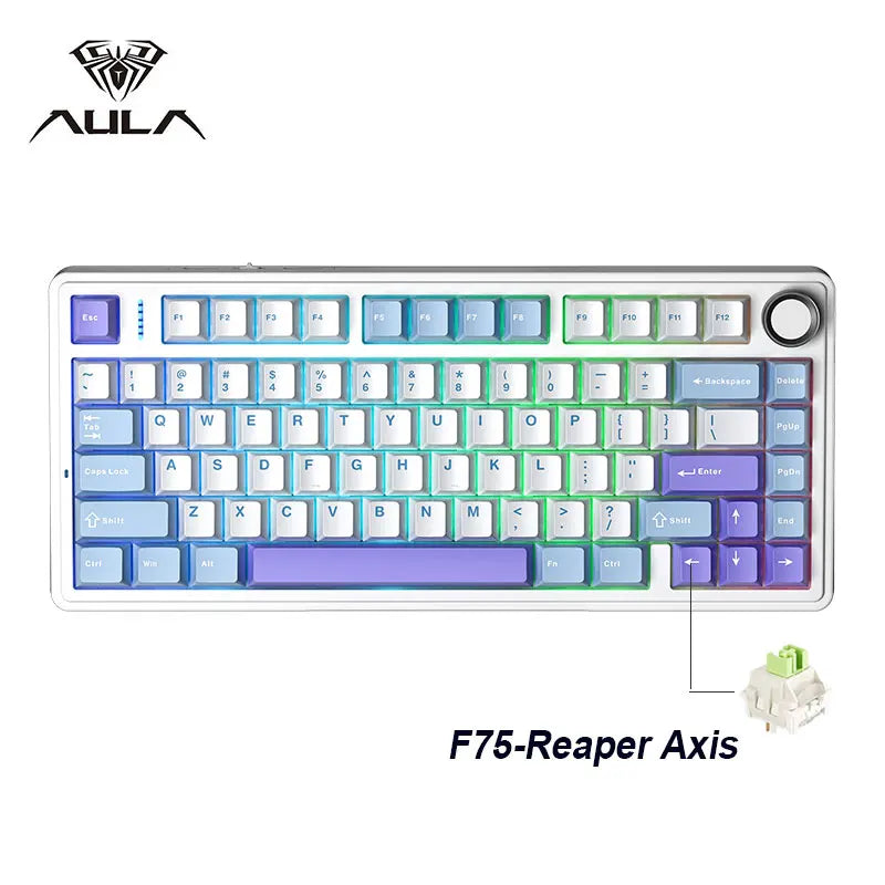 AULA F75 Wireless Mechanical Gaming Keyboard — 75% RGB Gasket Mount