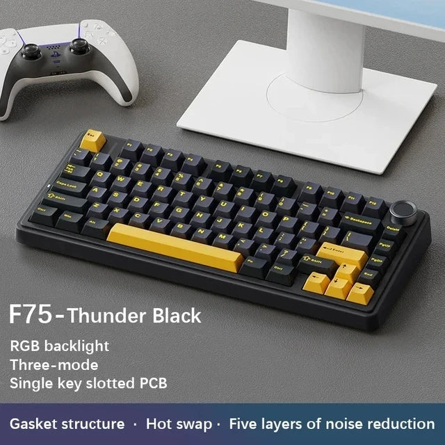 AULA F75 Wireless Mechanical Gaming Keyboard — 75% RGB Gasket Mount