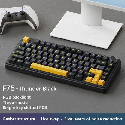 AULA F75 Wireless Mechanical Gaming Keyboard — 75% RGB Gasket Mount