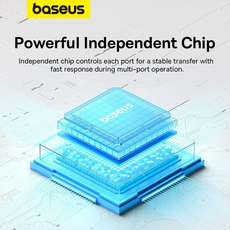 Baseus 4-Port USB 3.0 Hub — Compact Plug & Play Splitter