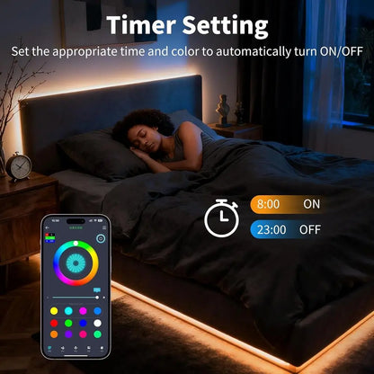 100ft RGB LED Strip Lights — Music Sync & App Control