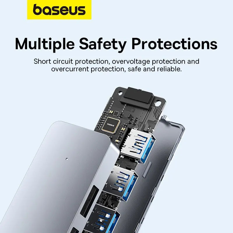 Baseus 4-Port USB 3.0 Hub — Compact Plug & Play Splitter