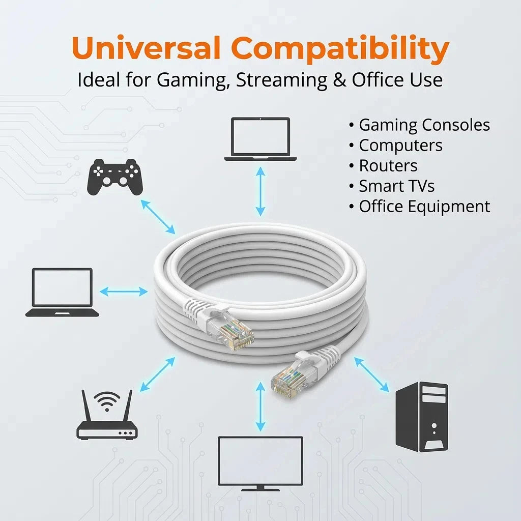 CAT 6 Ethernet Cable — 1000Mbps Gigabit Network Cable