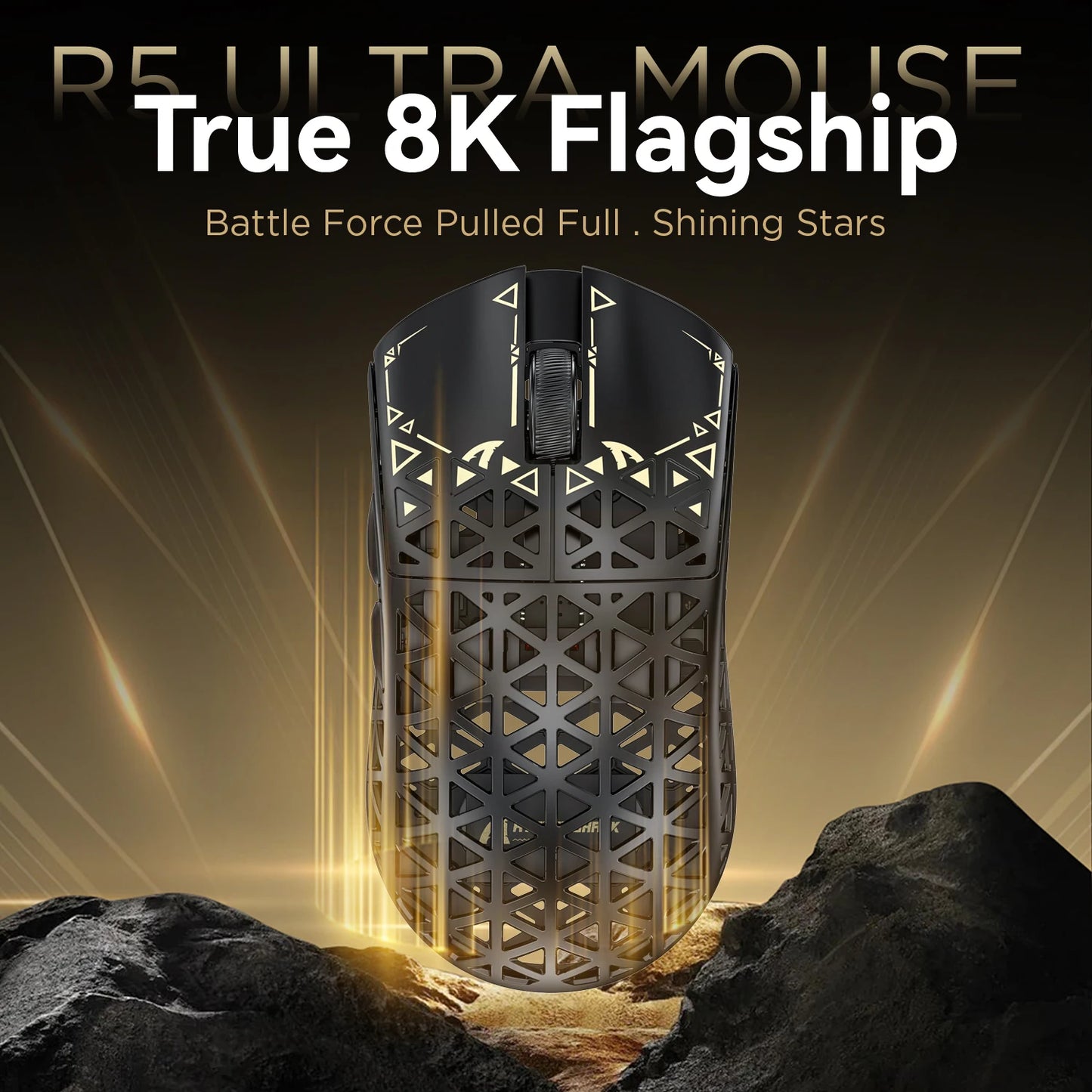 Attack Shark R5 Ultra — 39g Carbon Fiber 8K Wireless Gaming Mouse