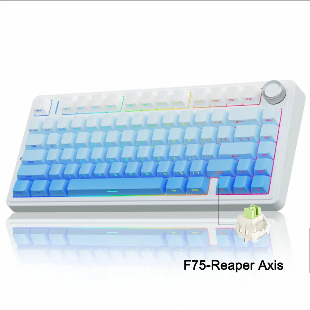 AULA F75 Wireless Mechanical Gaming Keyboard — 75% RGB Gasket Mount