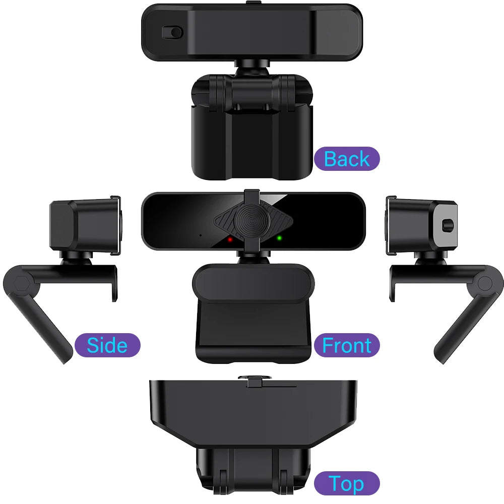4K Ultra HD Webcam with Noise-Canceling Mic & Privacy Cover