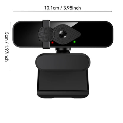 4K Ultra HD Webcam with Noise-Canceling Mic & Privacy Cover