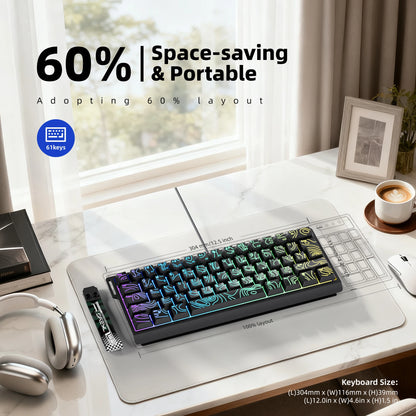 60% Wired RGB Gaming Keyboard — Compact 61-Key