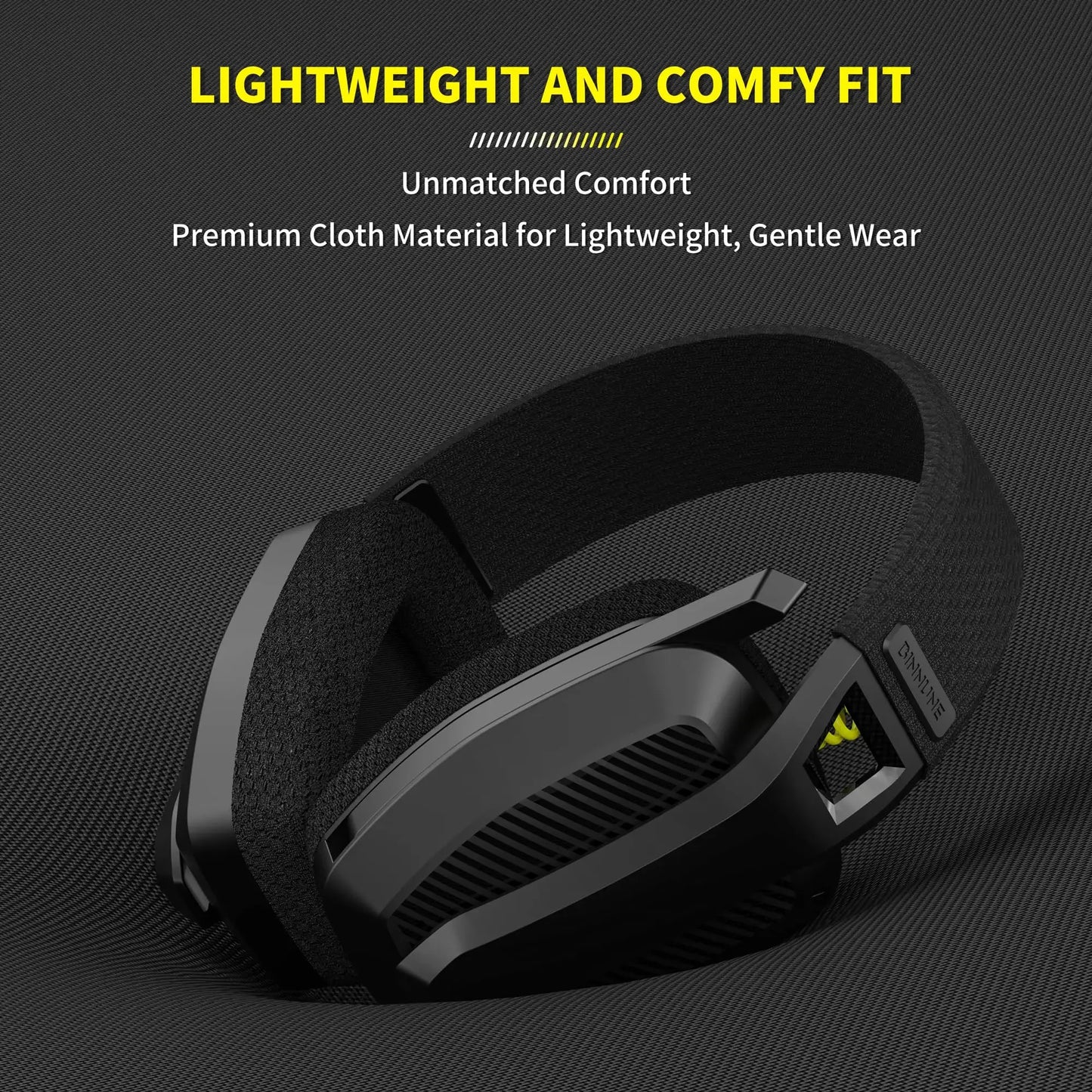 BINNUNE Dual-Mode Wireless Gaming Headset — 2.4GHz & Bluetooth, 48Hr Battery