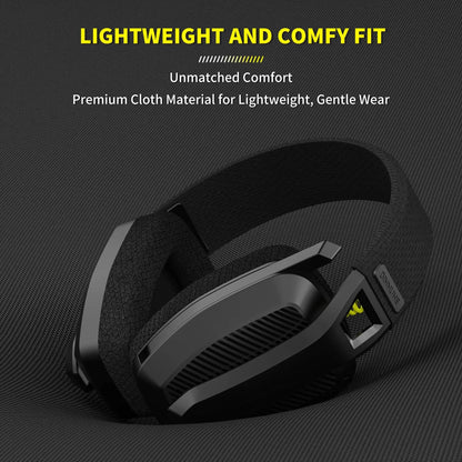 BINNUNE Dual-Mode Wireless Gaming Headset — 2.4GHz & Bluetooth, 48Hr Battery