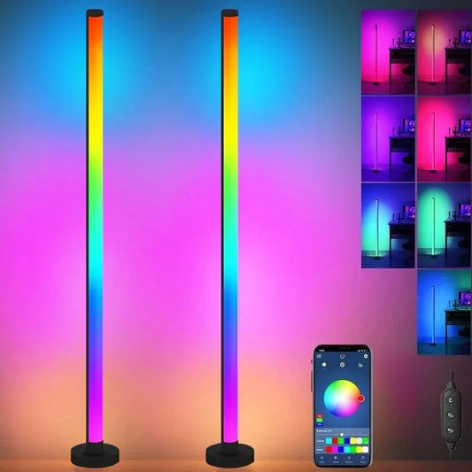 NexusVault RGB Smart Corner Floor Lamp — Music Sync & App Control