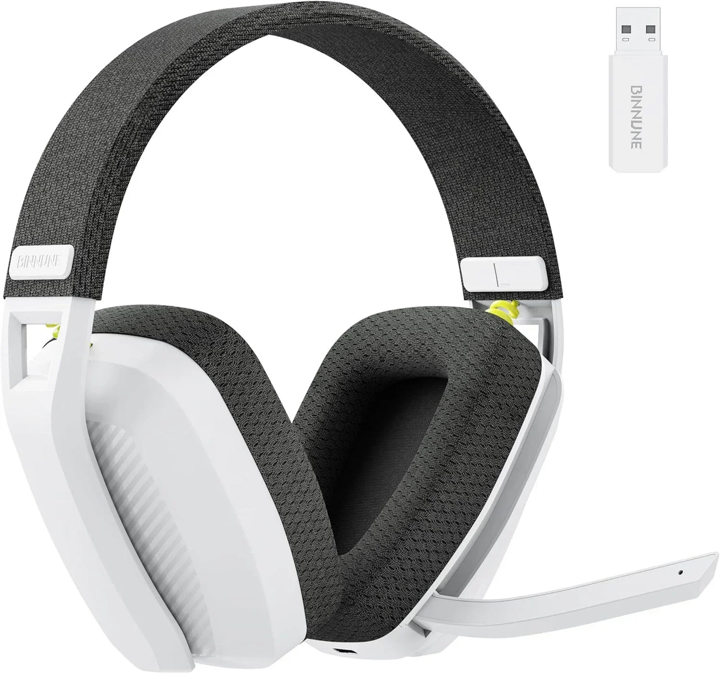 BINNUNE Dual-Mode Wireless Gaming Headset — 2.4GHz & Bluetooth, 48Hr Battery