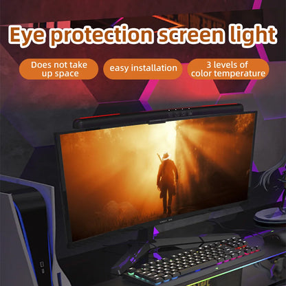NexusVault RGB Monitor Light Bar — Stepless Dimming, 7-Color Backlight, USB Powered