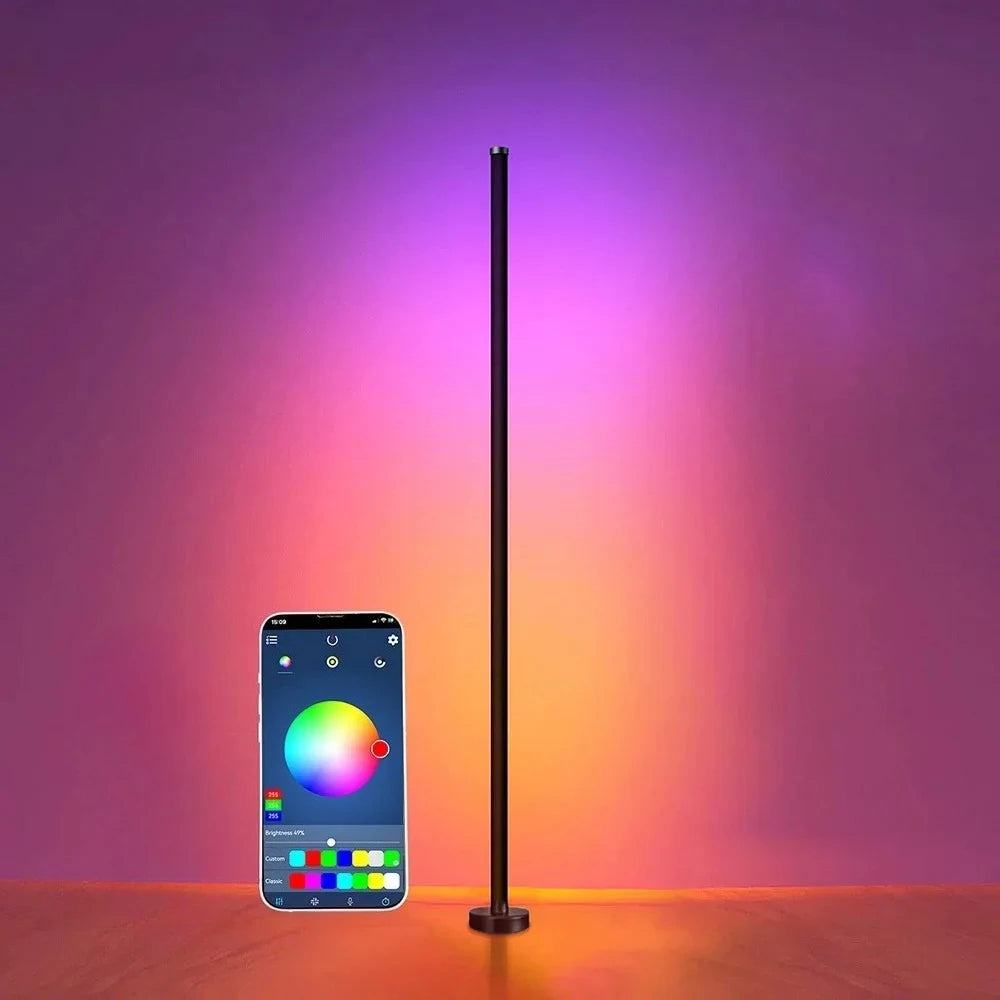 NexusVault RGB Smart Corner Floor Lamp — Music Sync & App Control