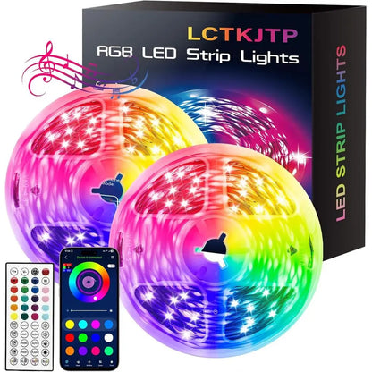100ft RGB LED Strip Lights — Music Sync & App Control