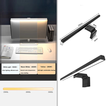 NexusVault RGB Monitor Light Bar — Stepless Dimming, 7-Color Backlight, USB Powered