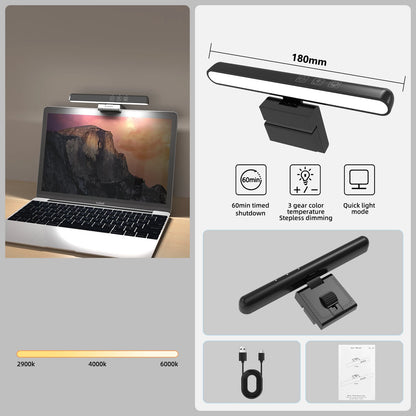 NexusVault RGB Monitor Light Bar — Stepless Dimming, 7-Color Backlight, USB Powered