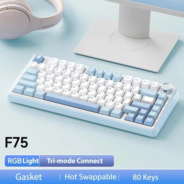AULA F75 Wireless Mechanical Gaming Keyboard — 75% RGB Gasket Mount