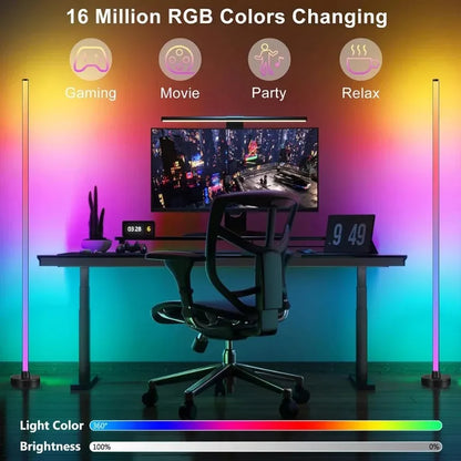 NexusVault RGB Smart Corner Floor Lamp — Music Sync & App Control