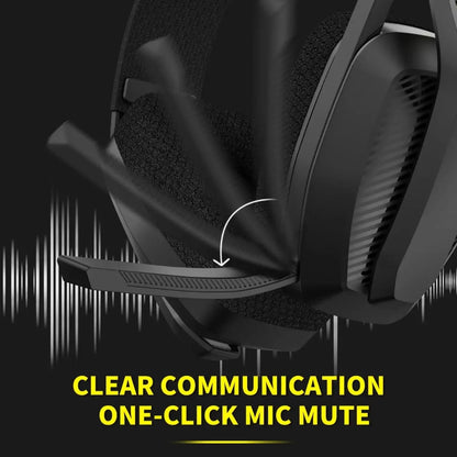 BINNUNE Dual-Mode Wireless Gaming Headset — 2.4GHz & Bluetooth, 48Hr Battery