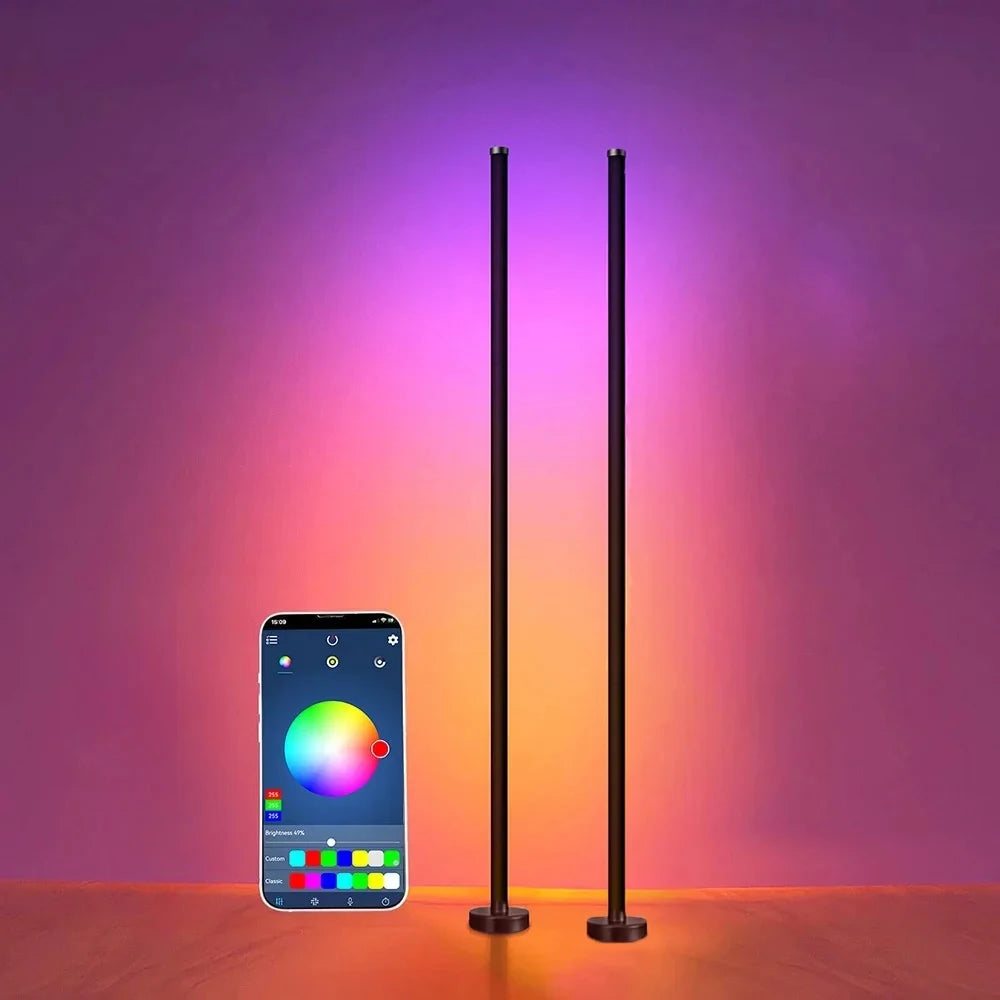 NexusVault RGB Smart Corner Floor Lamp — Music Sync & App Control