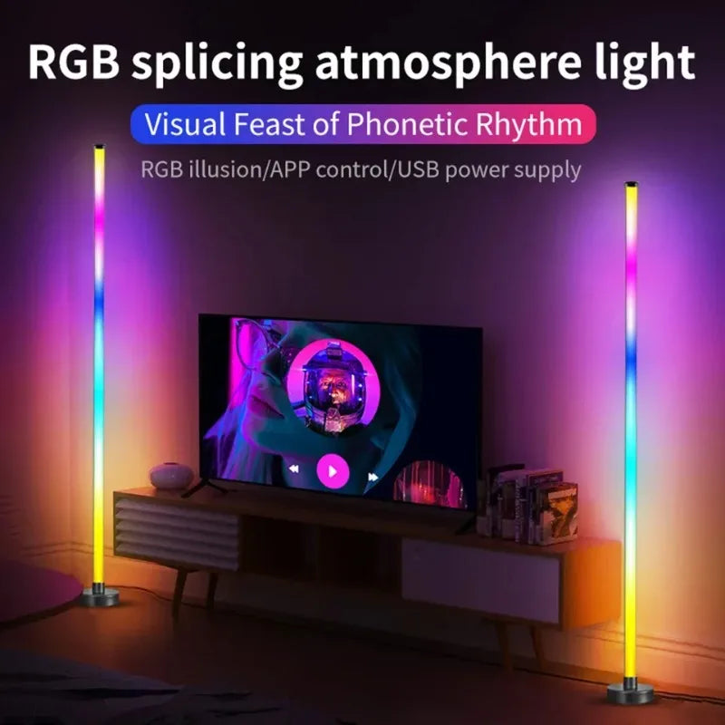 NexusVault RGB Smart Corner Floor Lamp — Music Sync & App Control