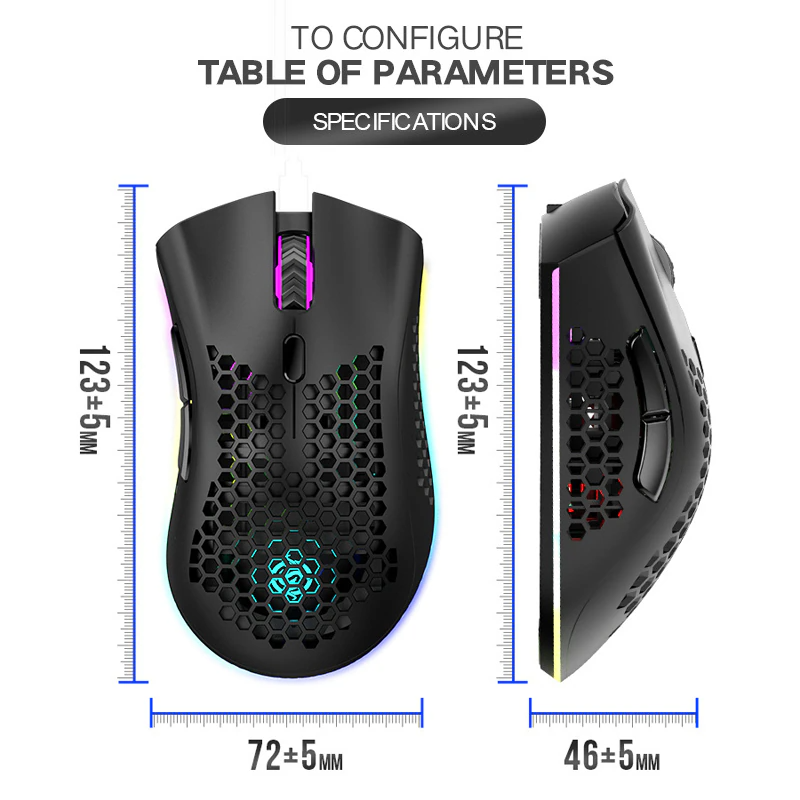 Rechargeable 7-Color LED Gaming Mouse
