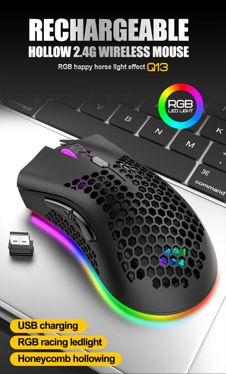 Rechargeable 7-Color LED Gaming Mouse